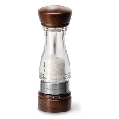 Cole & Mason Gourmet Precision Keswick Dark Wood & Acrylic Salt Mill 18cm