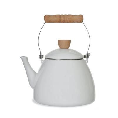 Enamel Stove Kettle, Warm White