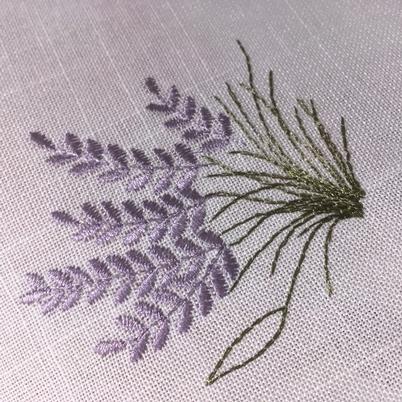 Lavender Embroidered Round Placemats 12in