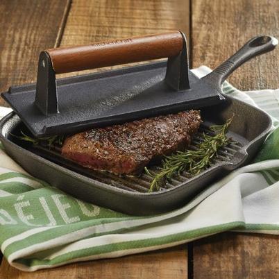 KitchenCraft Cast Iron Square Grill Pan 23cm