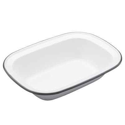 Living Nostalgia Enamel Oblong Pie Dish 26cm