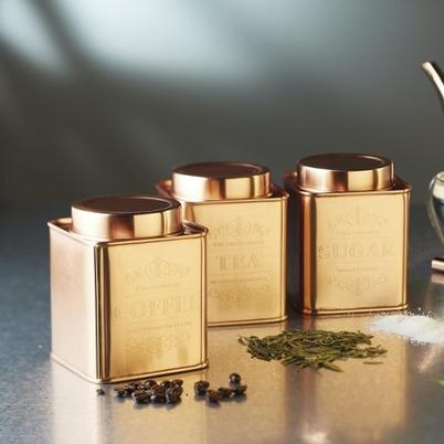 Le Xpress Copper Finish Tea Tin