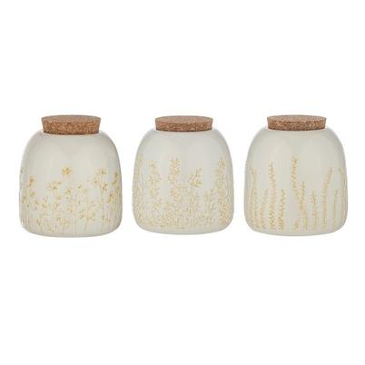 Ladelle Homespun Assorted Canister Linen Mustard
