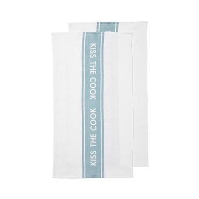 Ladelle Kiss The Cook 2pc Terry Kitchen Towels