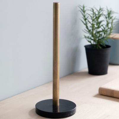 Lansdowne Kitchen Roll Holder Black Marble