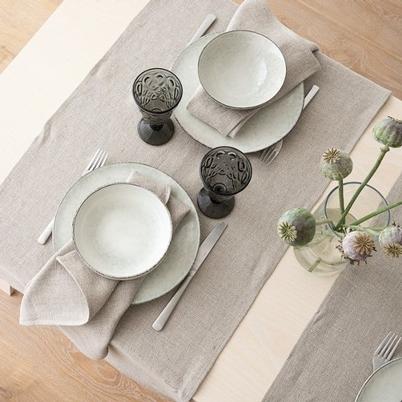 Linen Lara Table Runner Natural 41x183cm