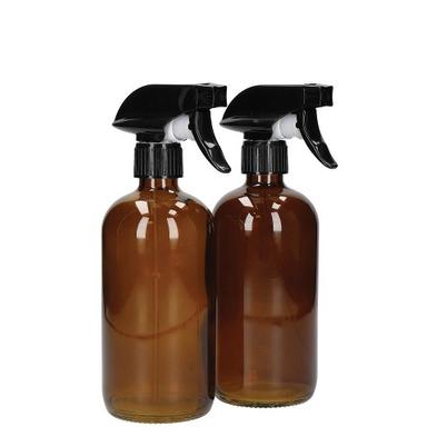 Living Nostalgia Set of 2 Amber Glass Spray Bottles