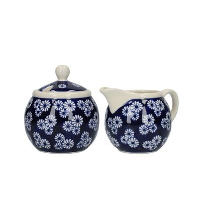 London Pottery Sugar & Creamer Set Small Daisies