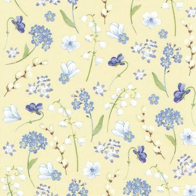 IHR Lunch Napkins Flowers In Spring Yellow