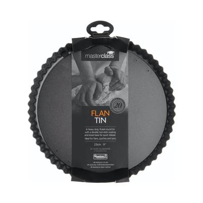 MasterClass Non-Stick 23cm Loose Base Fluted Quiche Tin