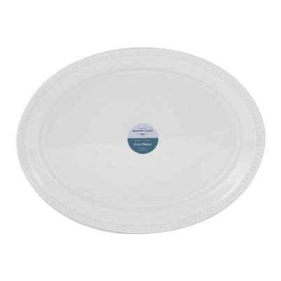 Mason Cash Beaded White Oval Platter 44cm