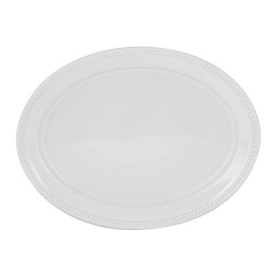 Mason Cash Beaded White Oval Platter 44cm