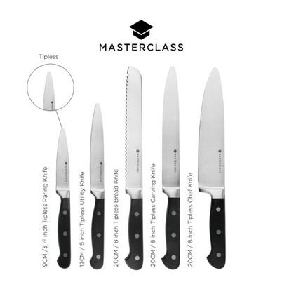 MasterClass Tipless 5pc Knife Block Set