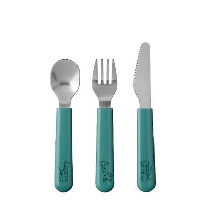 Mepal Mio 3pc Children's Cutlery Set Deep Turquoise