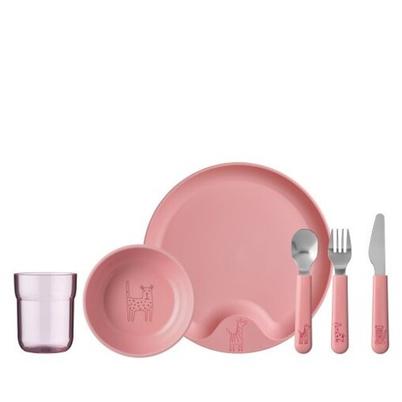 Mepal Mio 6pc Kid's Dinnerware Set Deep Pink