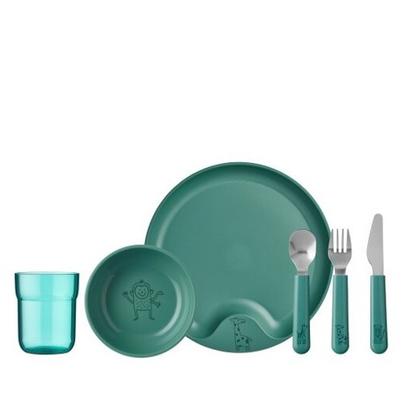 Mepal Mio 6pc Kid's Dinnerware Set Deep Turquoise