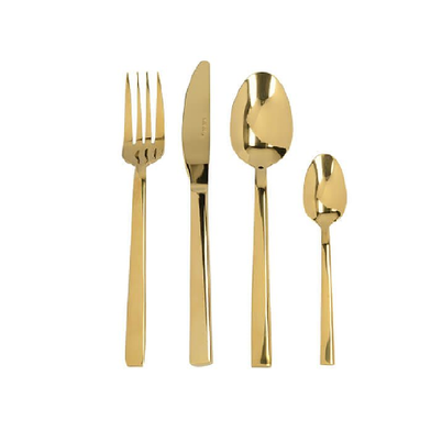 Mikasa Ciara Diseno 16pc Gold Cutlery Set