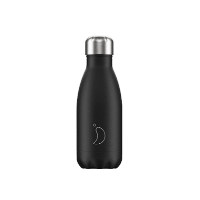 Chilly's 260ml Water Bottle Mono Black