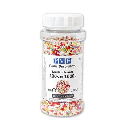PME Edible Sprinkles 100s & 1000s Multi-Coloured 80g