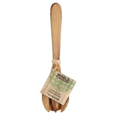 KitchenCraft World of Flavours Olive Wood Salad Servers
