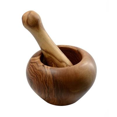 Olive Wood Mortar & Pestle 12cm