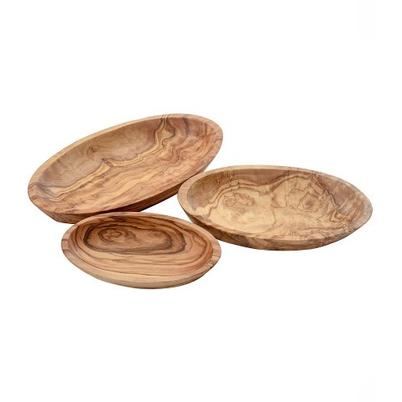 Olive Wood Set of 3 Oval Dishes