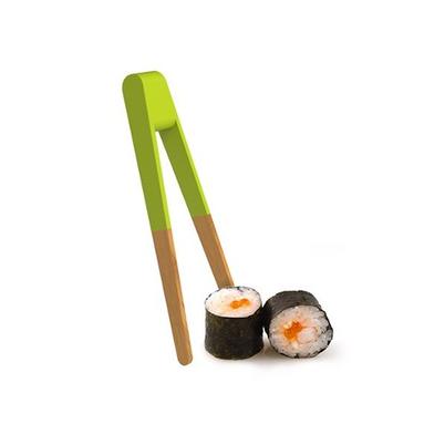 Pebbly Mini Sushi Tongs 15cm Green
