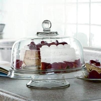 Anchor Hocking Presence 4-in-1 Cake Stand & Dome