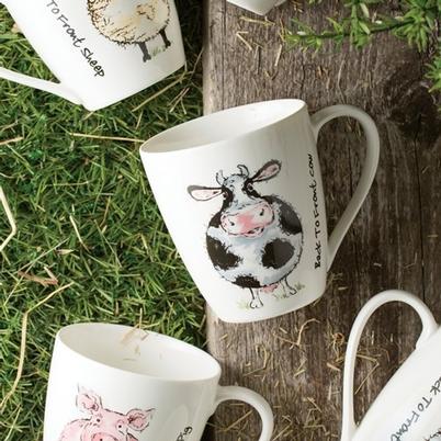 Price & Kensington Back to Front Cow Fine China Mug
