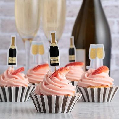 Mason Cash 48 Prosecco Cupcake Cases & Toppers