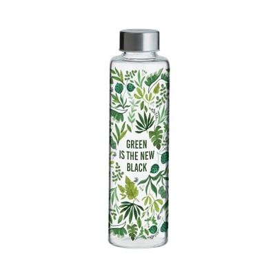 Pure Green New Black Glass Bottle 600ml 