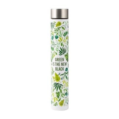 Pure Green New Black Slimline Bottle 350ml Green New Black