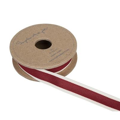 Sophie Allport Ribbon Claret Red Stripe