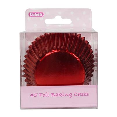 Culpitt 45 Red Metallic Foil Baking Cases