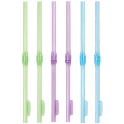 Assorted One Sistema Reusable Drinking Straws 6 Pack Cannucce Polipropilene 