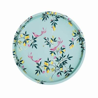 Sara Miller Orchard Birds Round Tin Tray