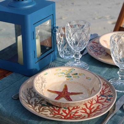 Sea Life Set of 2 Soup Plates 19.5cm
