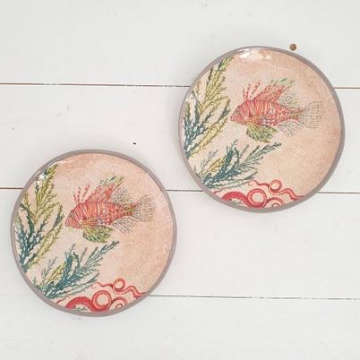 Sea Life Set of 2 Salad Plates 21cm 
