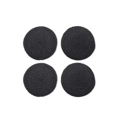 Garden Trading Set of 4 Jute Coasters Black