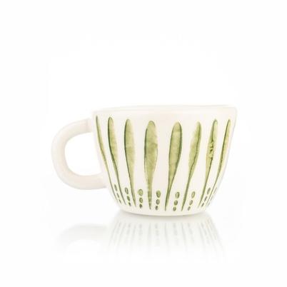 Siip Espresso Cup-Green Leaf Dot