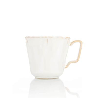 Siip Reactive Glaze Scalloped Edge Mug White