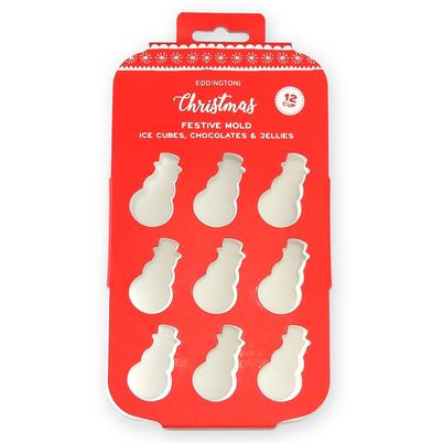 Eddingtons Festive Mold Snowman Silicone Tray 12 Cup