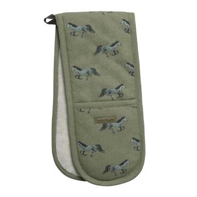 Sophie Allport Grey Horse Double Oven Glove
