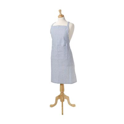 Horizon Cotton Apron Pin Stripe Blue