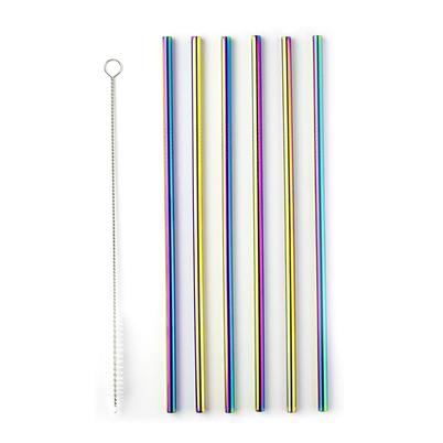 Taproom Stainless Steel <b>Straw</b>s & <b>Brush</b> Set Rainbow