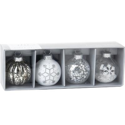 IHR Place Card Holder Set of 4 Silver Baubles