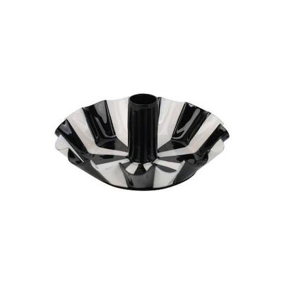 Talking Tables Scalloped Candle Holder Black White Stripe