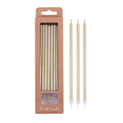PME 16 Tall Candles Gold