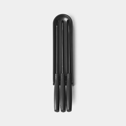 Brabantia TASTY Drawer Knife Block & Knives Dark Grey