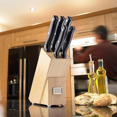 Taylor's Eye Witness 5pc Kitchen Knife & Rubberwood Knife Block Set